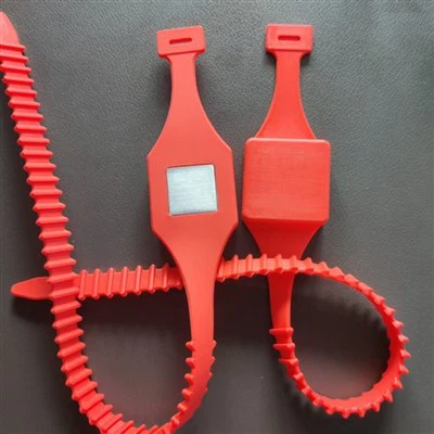 Étiquette métallique à lien zippé de température RFID